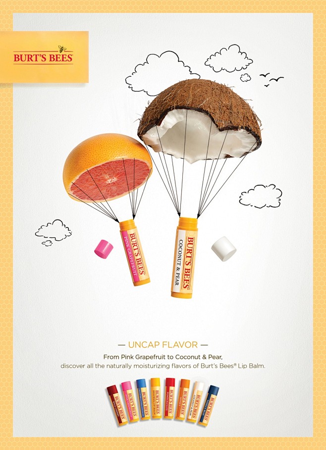 揭开自然之味 Burt's Bees“摘帽”创意海报演绎纯粹零食体验